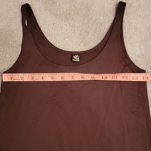 Two Lycra Tank Tops Beige/brown Sz Med - Picture 3 of 8